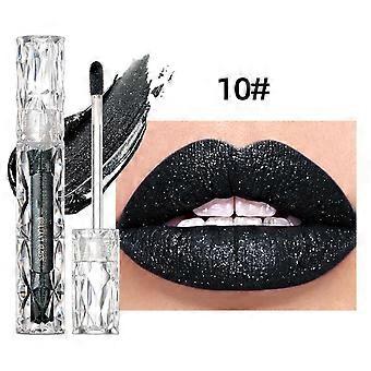 Liquid Glitter Lipstick, Diamond Shimmer Finish Highly Pigment Lip Tinted Stain, Waterproof Long Lasting Smudge-proof Lip