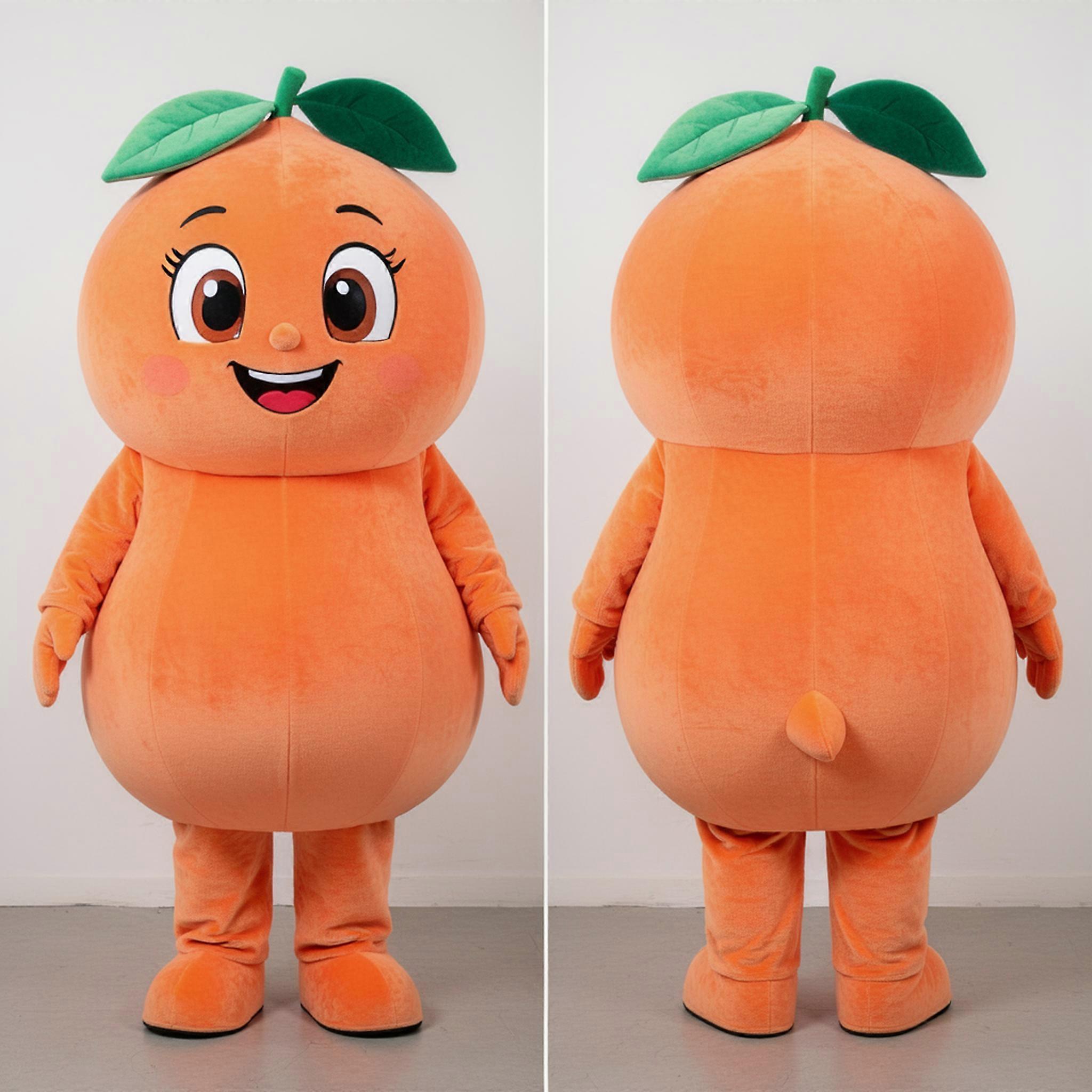 MASTICOT Vibrant Orange Plush Apricot Mascot