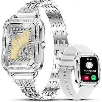 Efolen Smart Watches for Women with Diamonds (Answer/Make Call), 1.57'' Bluetooth Smartwatch for Android iOS Phones, Waterproof Fitness Tracker with