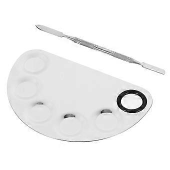 Stainless Steel Nail Art Eye Shadow Makeup Pallet Stick Set for Mixing 1Set