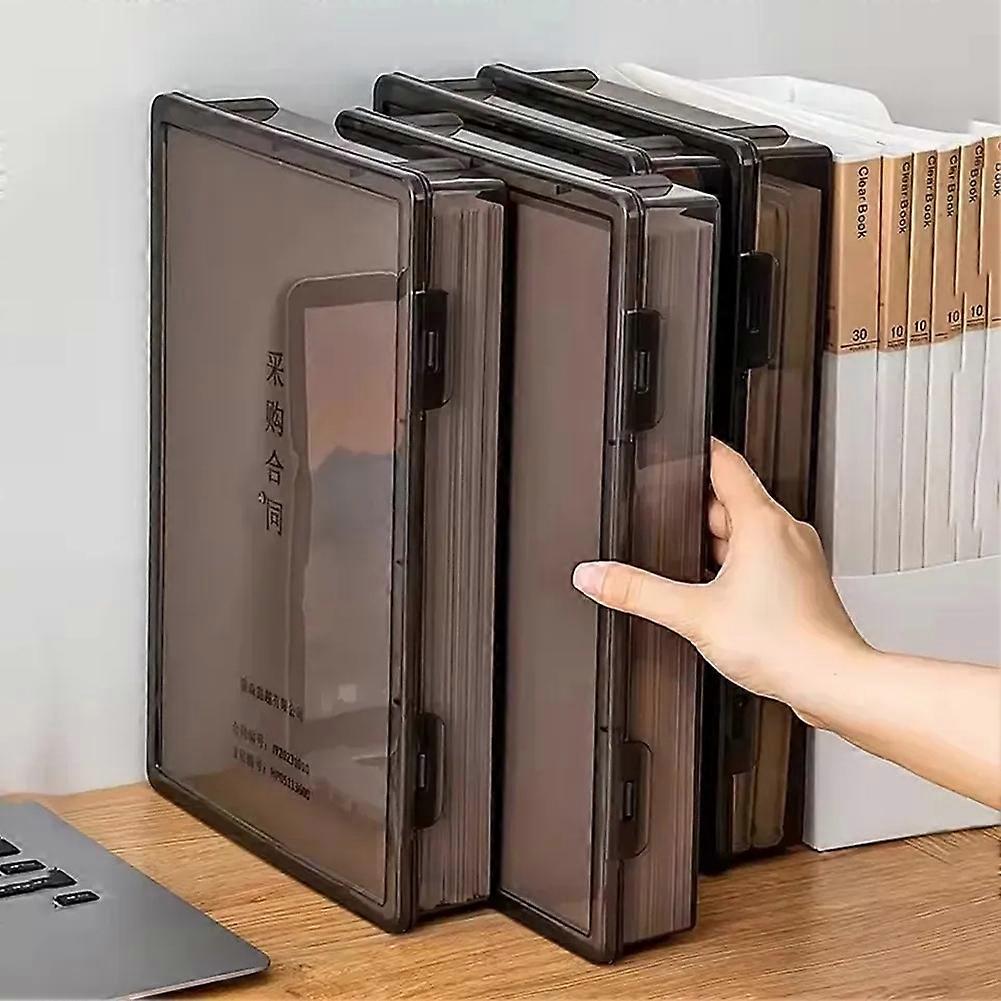 A4 Transparent Document Organizer Box for Efficient File Storage and Easy Access