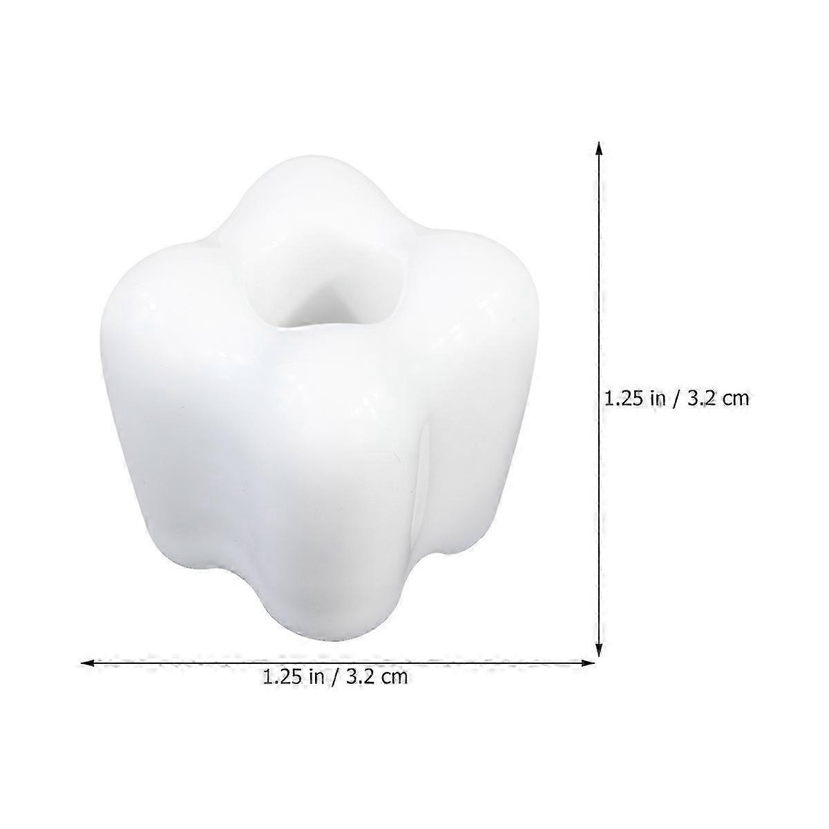 Toothbrush Holder Creative Tooth Shaped Holder compatible with Storage 2Pcs Ceramic