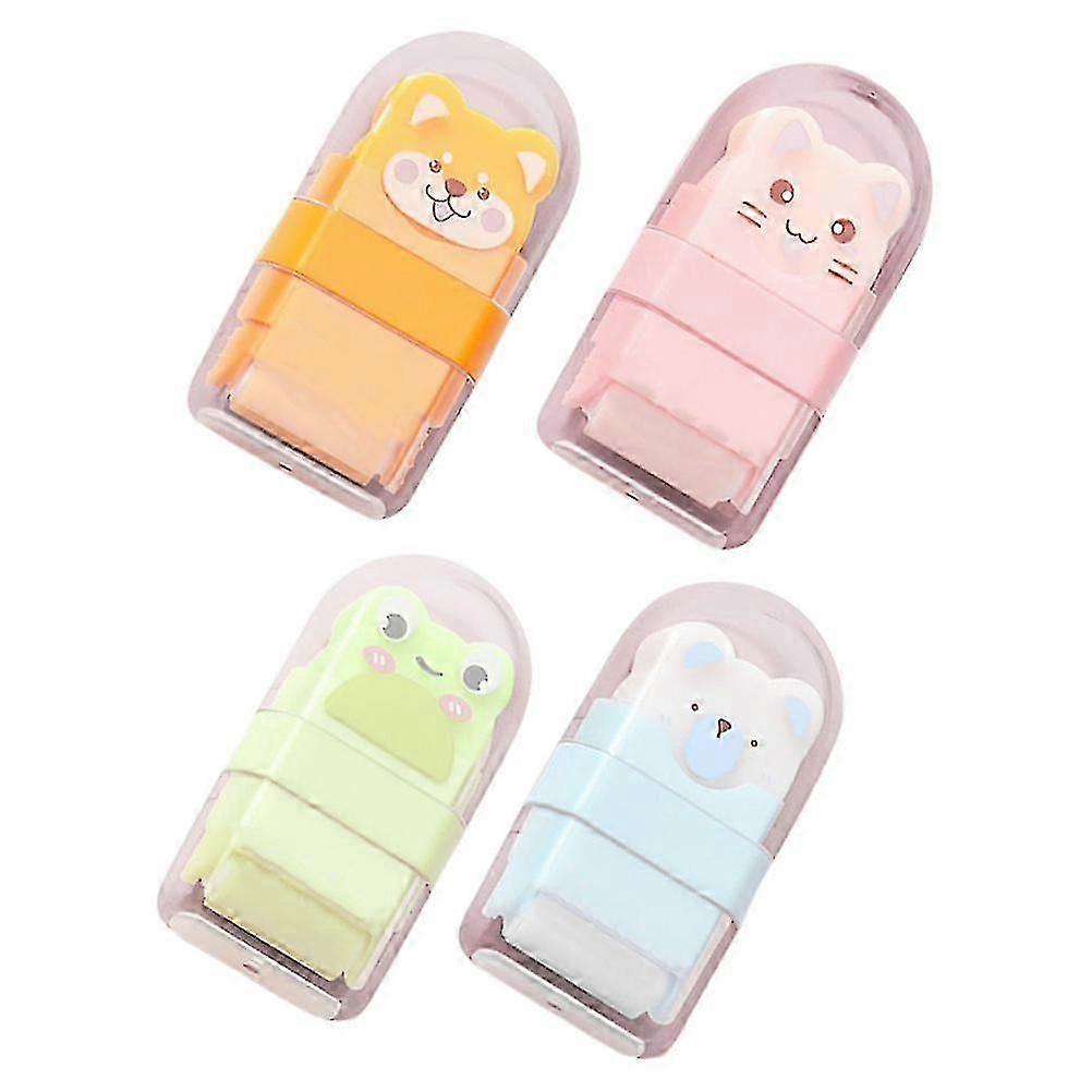 Animal-Themed Rolling Erasers 4Pcs