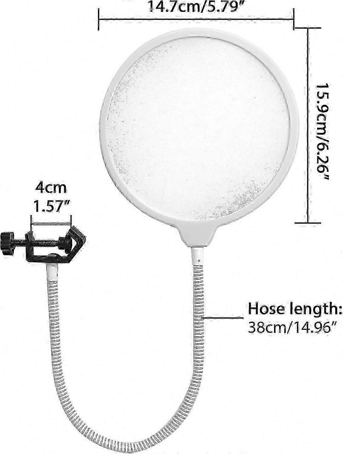 Microphone Pop Filter Large Dual-Layer Recording Studio Shield
