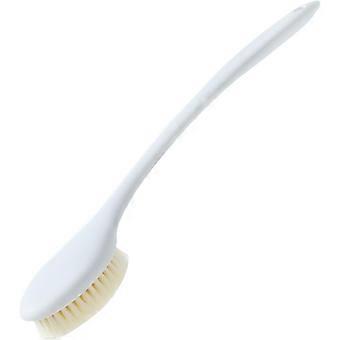 Lichaamsborstel met lange steel, doucheborstel met zachte borstelharen, droge borstel voor het borstelen van de droge huid en rugscrubber voor mannen en vrouwen onder de douche (1 stuk).