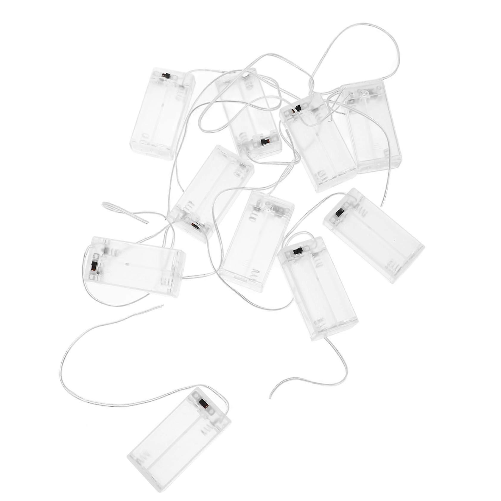10Pcs AA Battery Holder for LED String Lights Waterproof Durable Replacement Battery Box