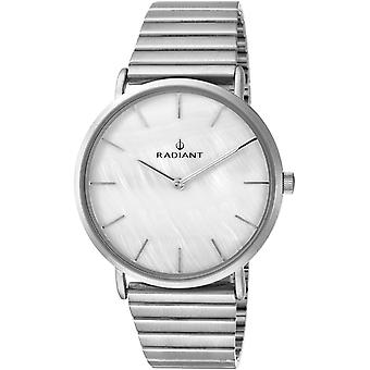 Stralende gember Quartz analoge vrouw horloge met RA475202 roestvrijstalen armband