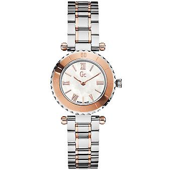 Gc mini chic bicolor esf.nacar watch for Women Analog Swiss Quartz with stainless steel bracelet X70027L1S