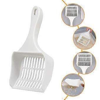 Cat Litter for Cleaning 3Pcs Portable Handheld White Scoop Set