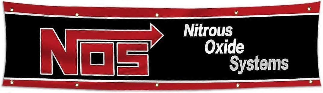 NOS Nitrous Oxide System Flag Banner  H0026