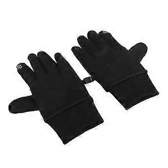 2025 1 Pair Black Full Finger Touch Screen Cycling Gloves for Men Size L