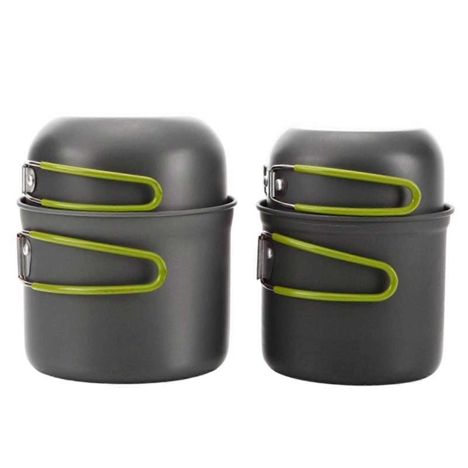 Camping Pots and Pans Set Lightweight & Compact Backpacking Cookset Space Saving