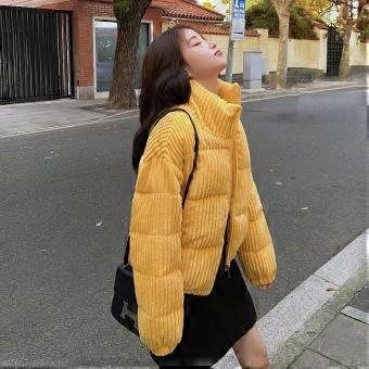 New winter clothing short cotton-padded jacket corduroy bread clothing winter jacket loose down cotton-padded clothing women