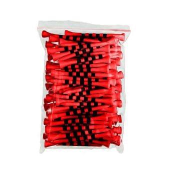 100 Pcs Stripe Golfe Prática Tees Profissional Bambu Golfe Tees Titular Jogo de Prática Tees Bola Tees Menos Fricção Tees de Golfe cor verdadeira