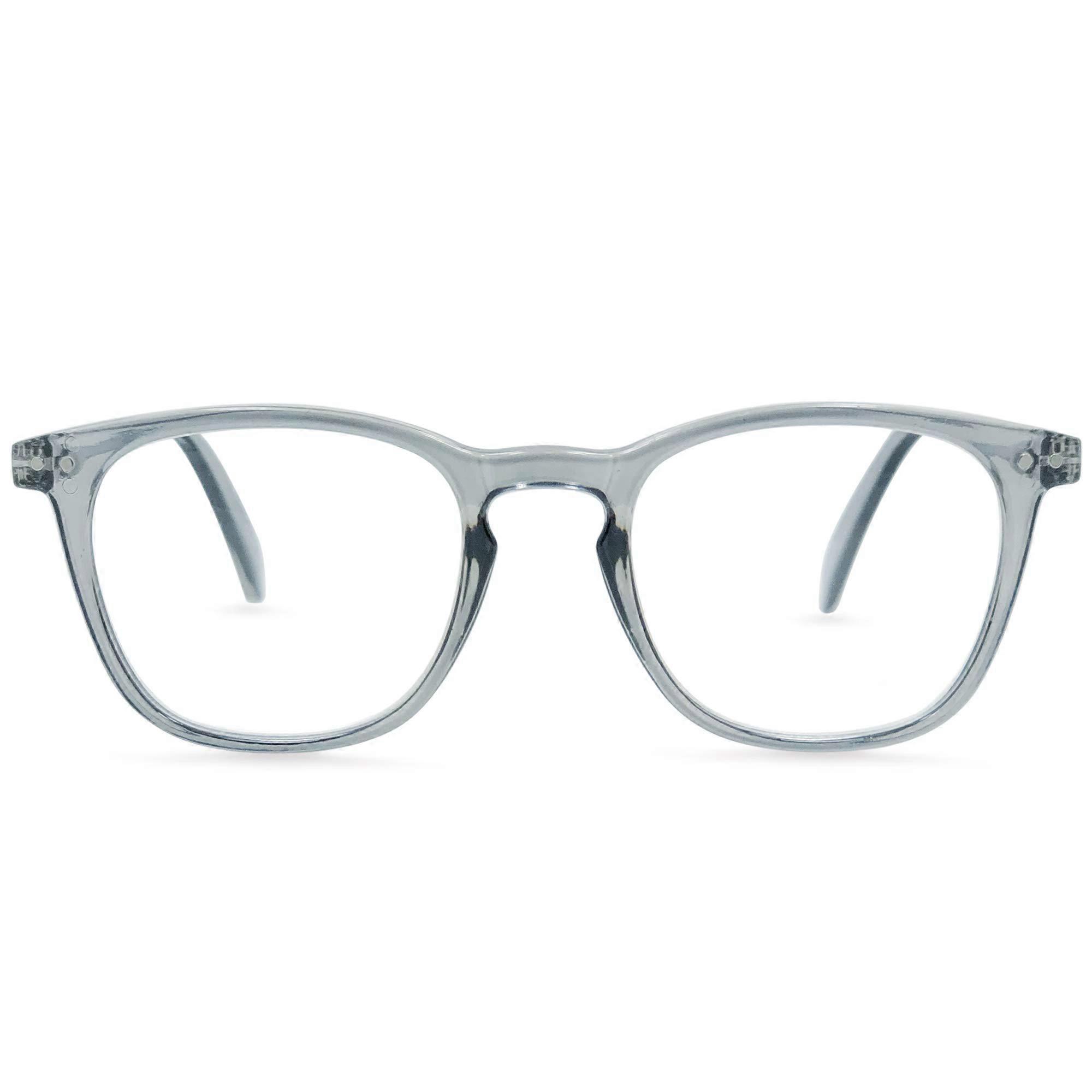 Magnification Reading Glasses 3.5x Grey Classic Frame for Precision Close Up Viewing