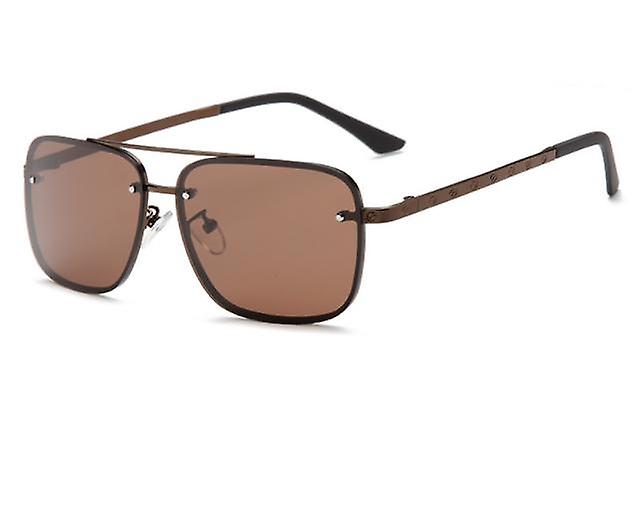 Men's 2022 Brand High Quality Double Bridge Polarized Sunglasses Double Bridge Square Sunglasses Sunglasses