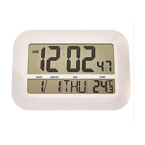 Quality Checkmate Jumbo LCD Calendar Temperature Wall and Desk Clock 42cm Decor