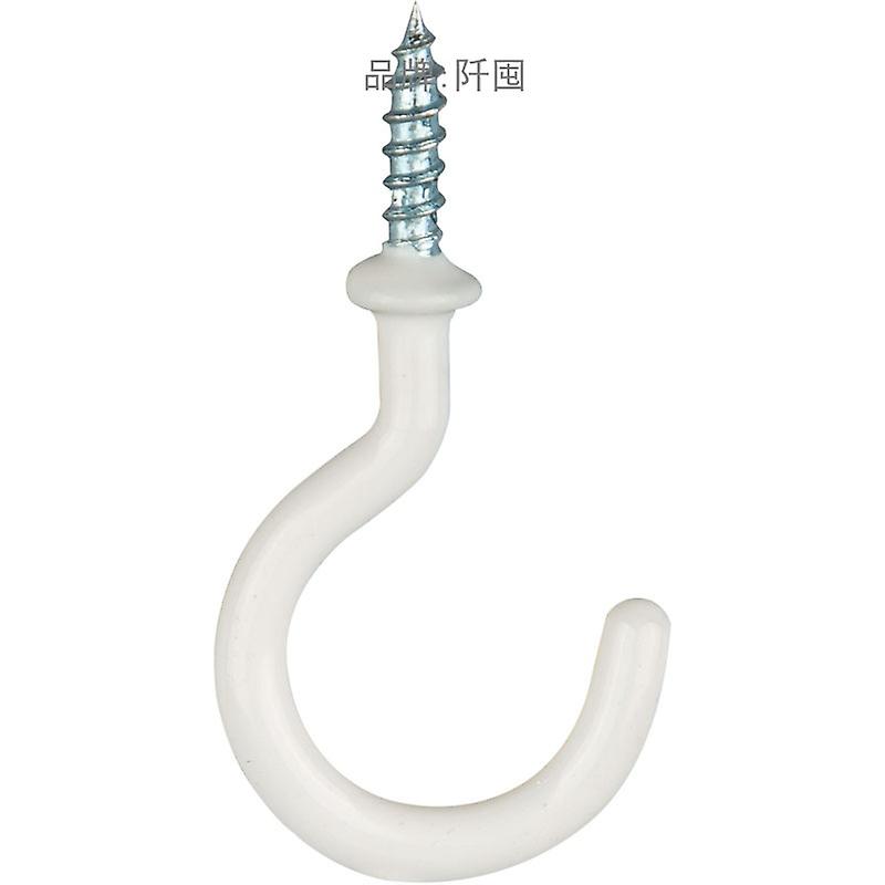 Screw Hooks Ceiling Screw White Vinyl Hook Wall Hook for Mugs