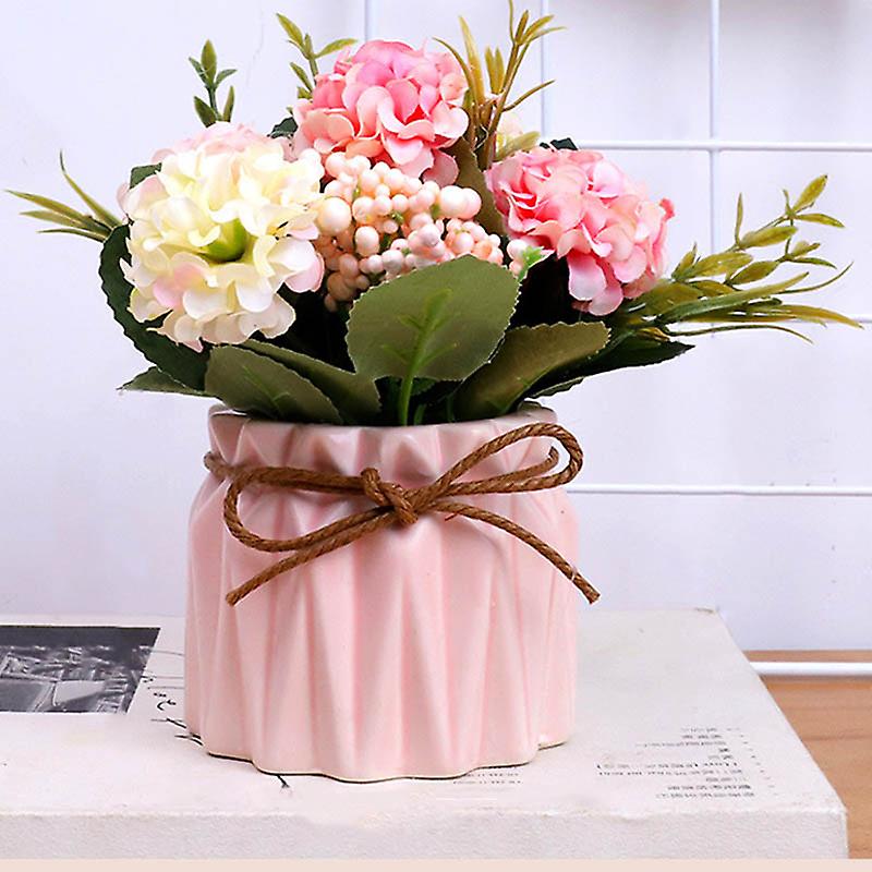 1 PC τεχνητά μίνι γλάστρες φυτά αρχική διακόσμηση ανάμεικτα Ορτανσία γλάστρες φυτά