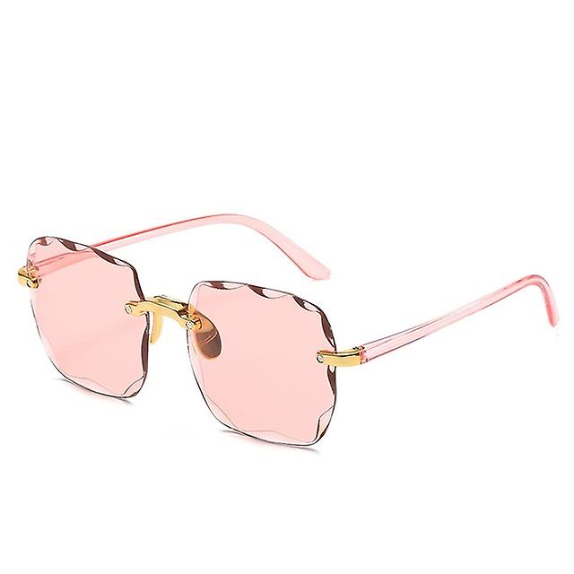 Fashion Luxury Rimless Metal Hinge Frame Sunglasses Women Retro Square Gradient Sunglasses Brand Designer Uv400
