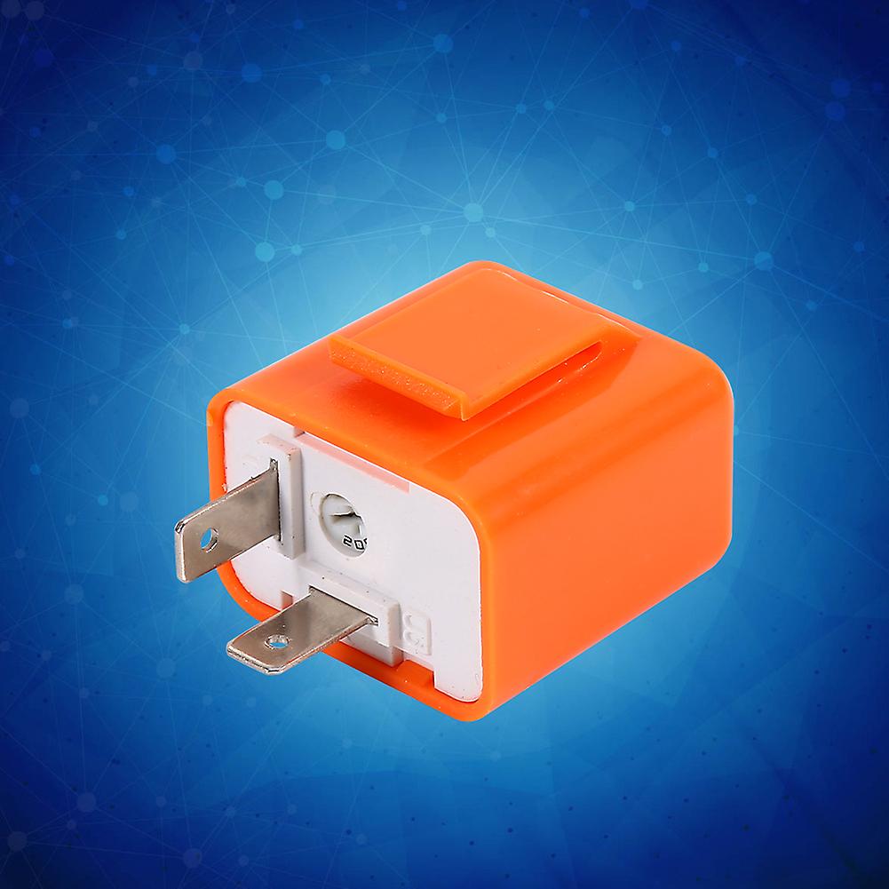 Universal Motorcycle Turn Signal Indicator 2-Pin Speed Adjustable LED Flasher Relay 12V