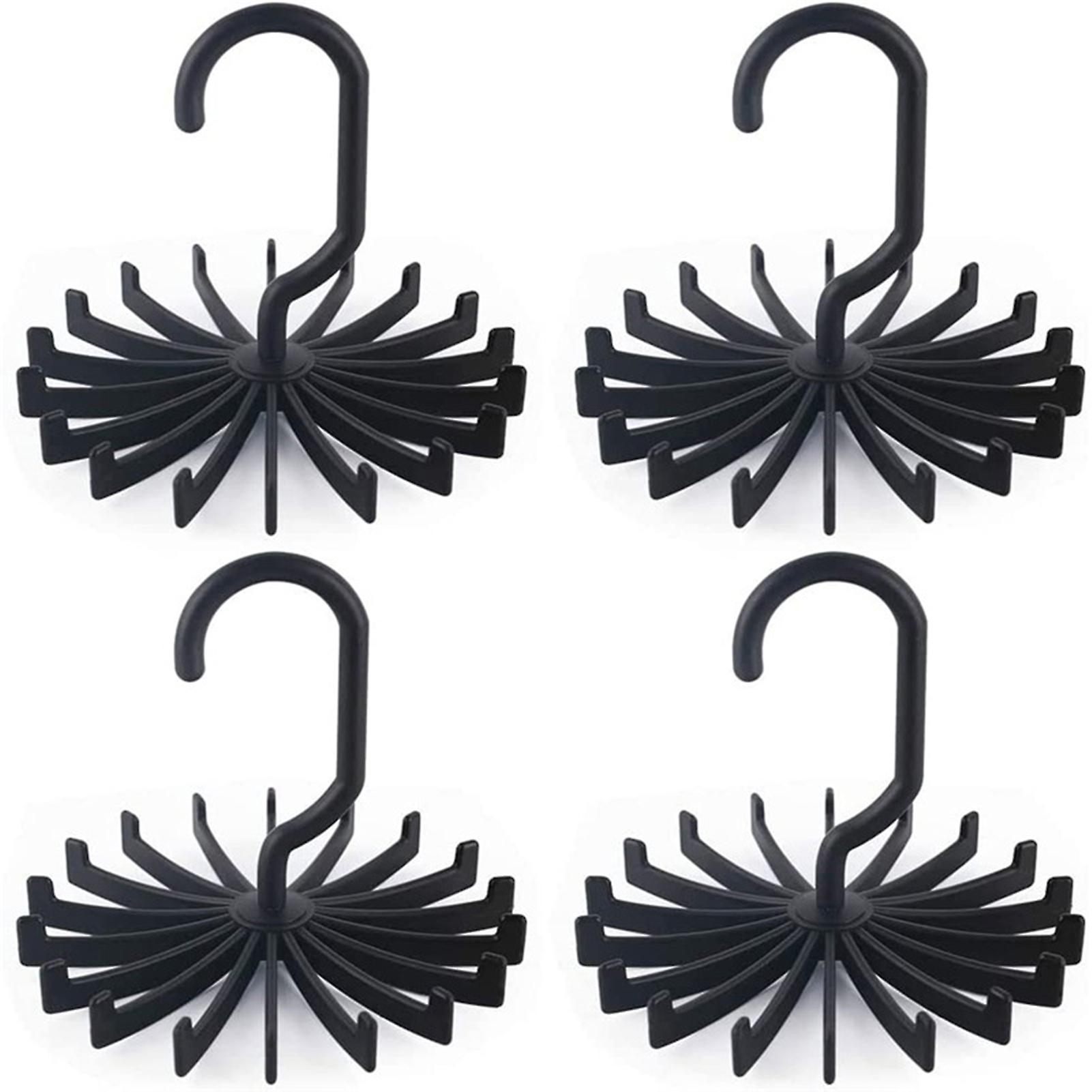 Multi-function 20-claw Tie Hanger Rotatable Plastic Tie Scarf Storage Rack