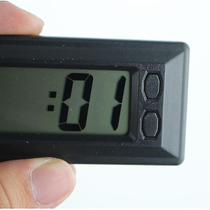 Wuzhou Car Dashboard Clock Vehicle Meter Clock Digital Clock (1pc, Black)