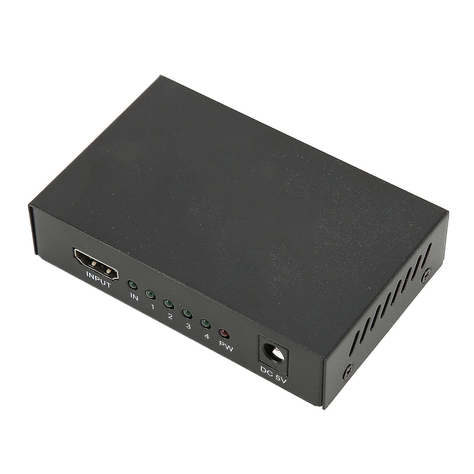 HDMI Splitter 1 In 4 Out 4K 30Hz 3840x2160 Mirror Switcher EU Plug