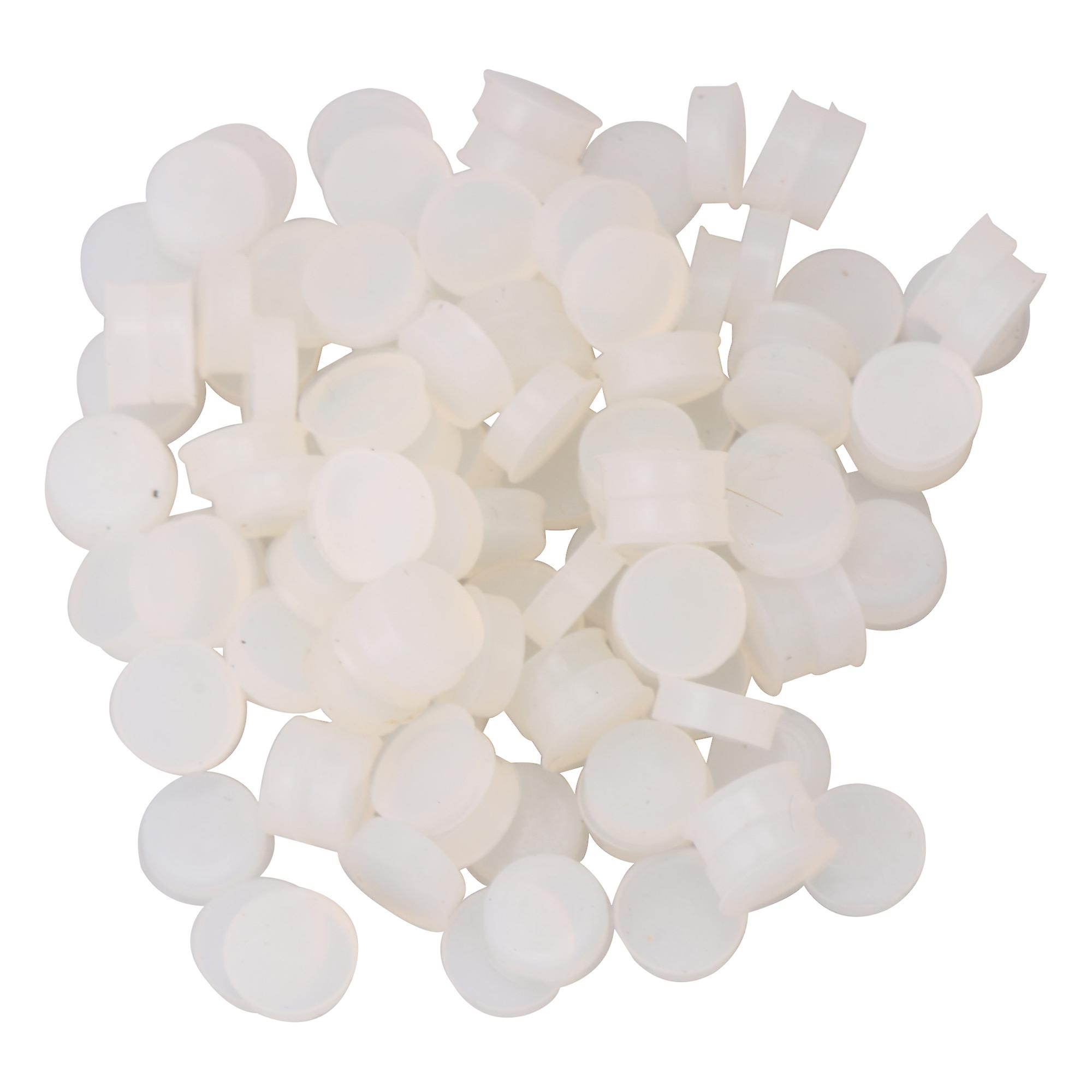 200pcs Light Professional Silicone Plugs for Open Flute White 7.5x2.6mm