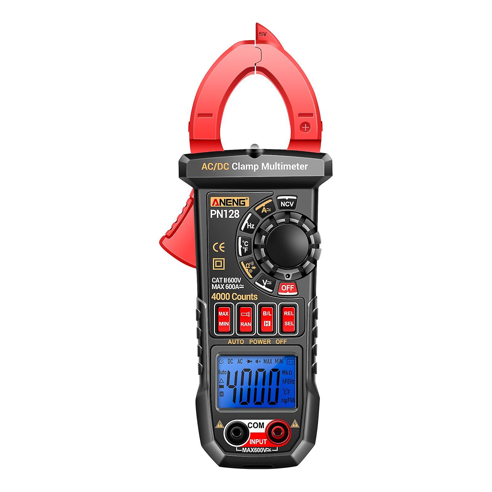 ANENG PN128 Clamp Meter 4000 Counts 600A ACDC Current Ammeter Voltmeter Electric Tester True RMS