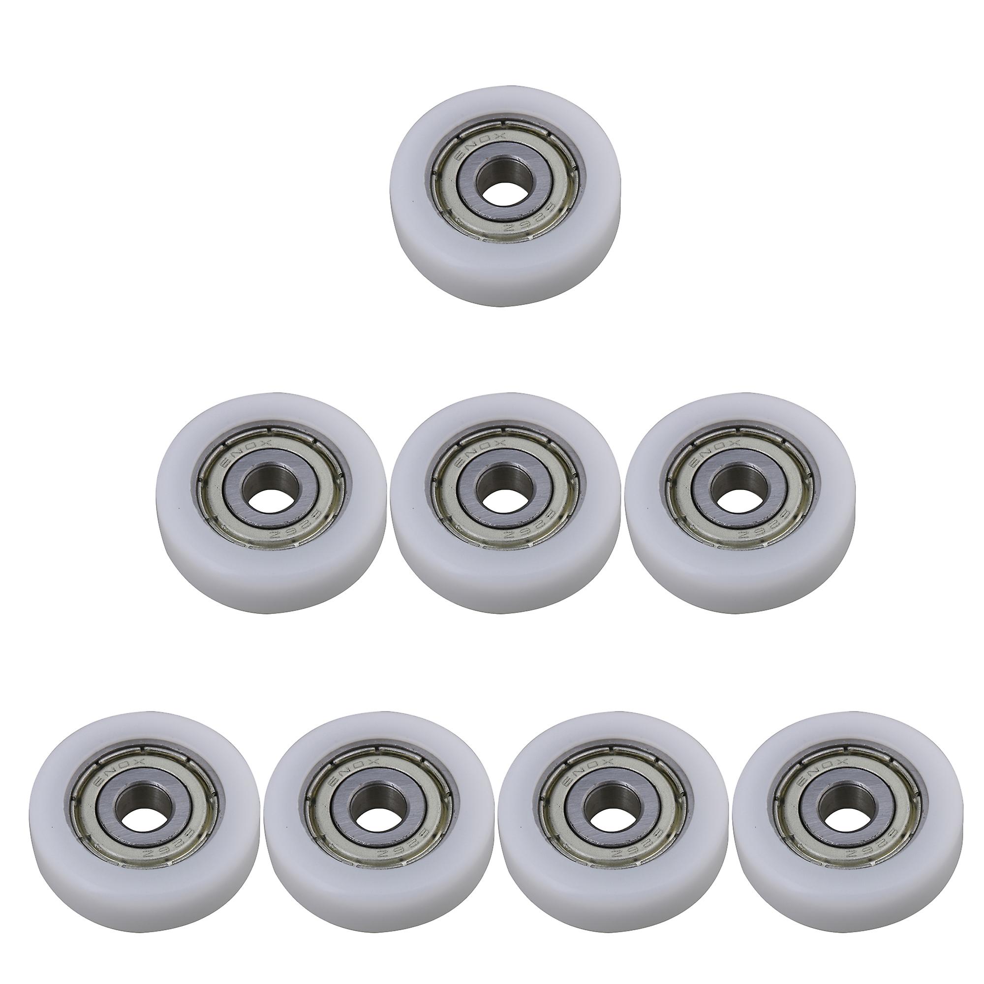 8PCS Plastic Flat Guide Pulley Ball Bearing Wheels 6x26x8mm for Window