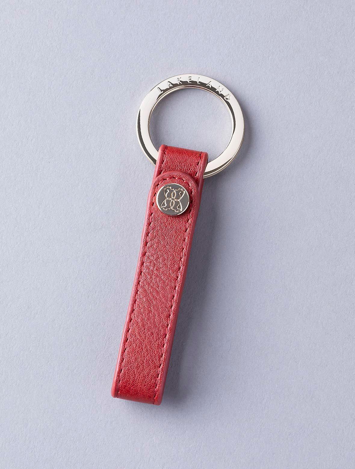 Wray Leather Charm Key Fob in Red