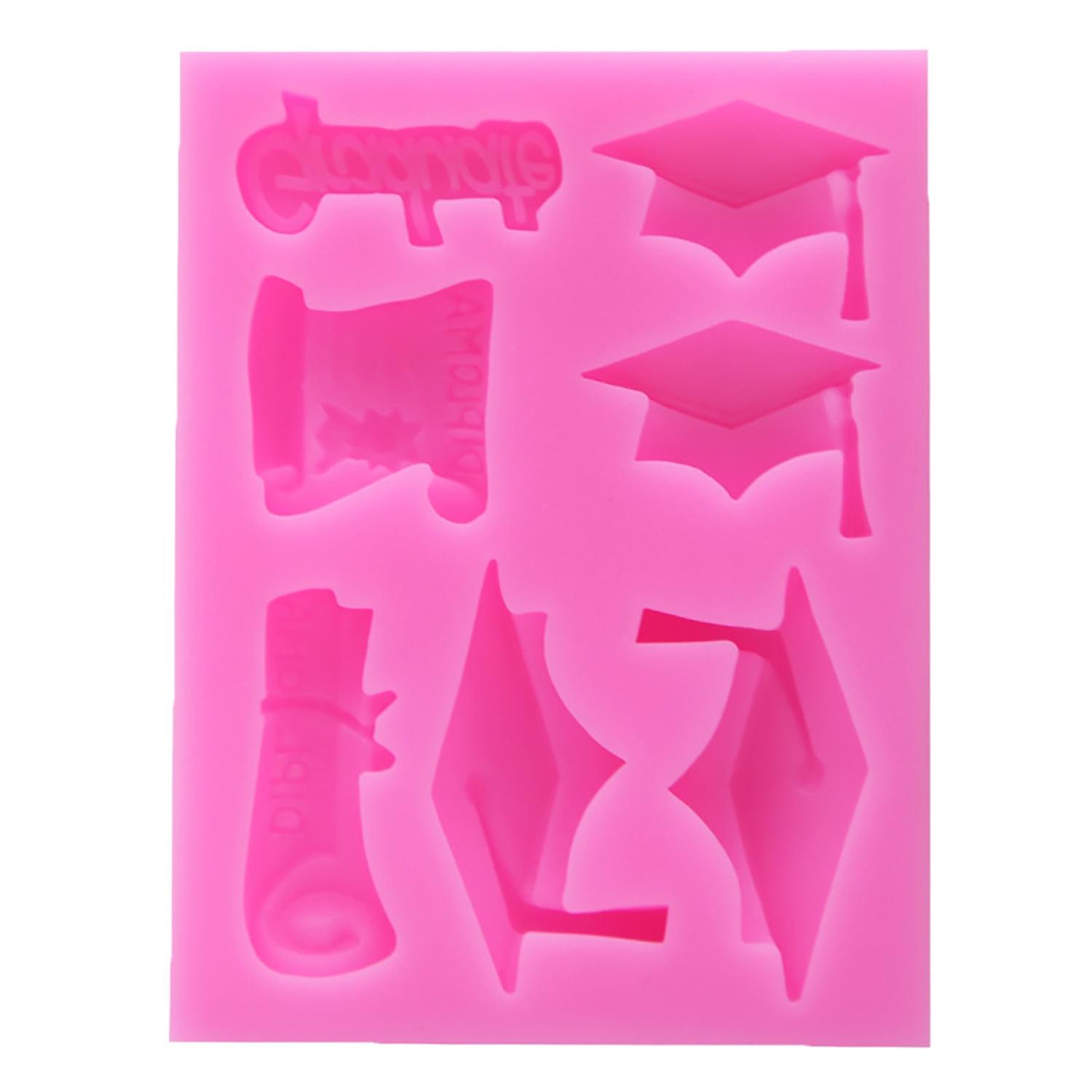 ZHOUBA DIY Graduate Silicone Mold Bachelor Cap Fondant DIY Party Cake Decorating Mould