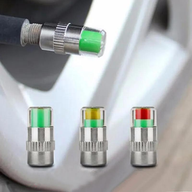 Tire Pressure Monitor Pressure Gauge Cap Sensor Indicator Alert Monitoring Valve Stem Cap Tools Kit 2.0/2.2/2.4 Bar 30/32/36 Psi
