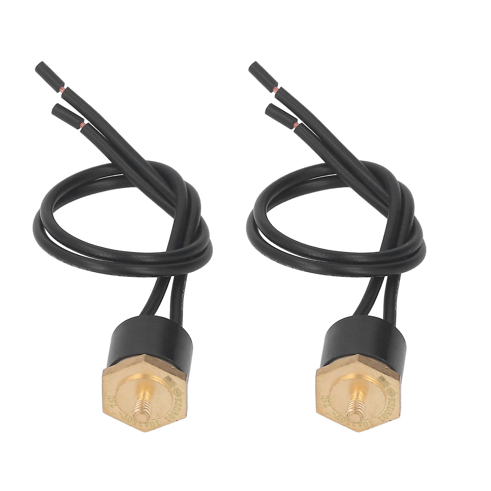 2Pcs Thermostat Switch Waterproof No Arcing KSD301 Thermal Control Switch with Wire  M4