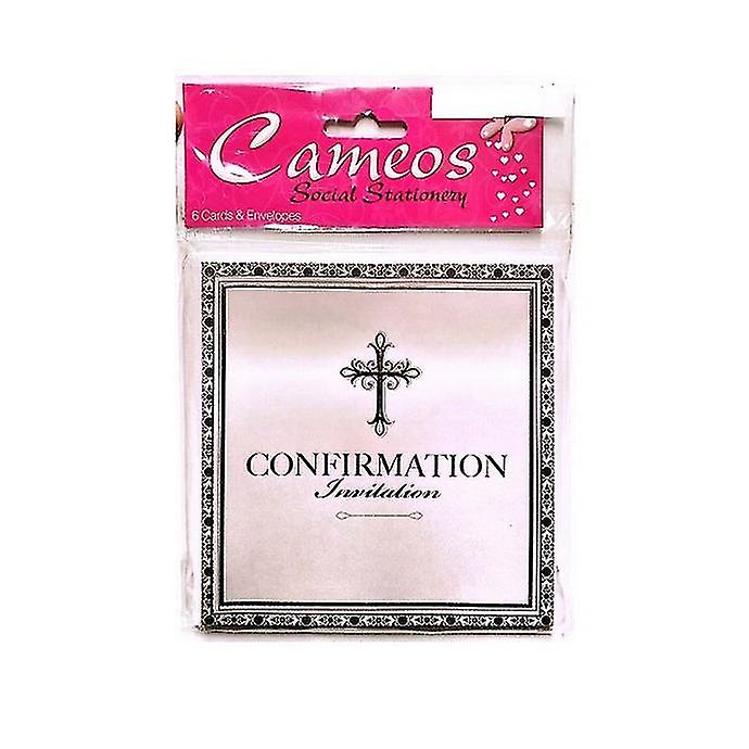 Cameos Confirmation Invitations (Pack of 6)