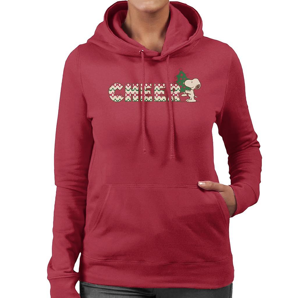 Peanuts Snoopy Christmas Tree Cheer Women's Hooded Sweatshirt