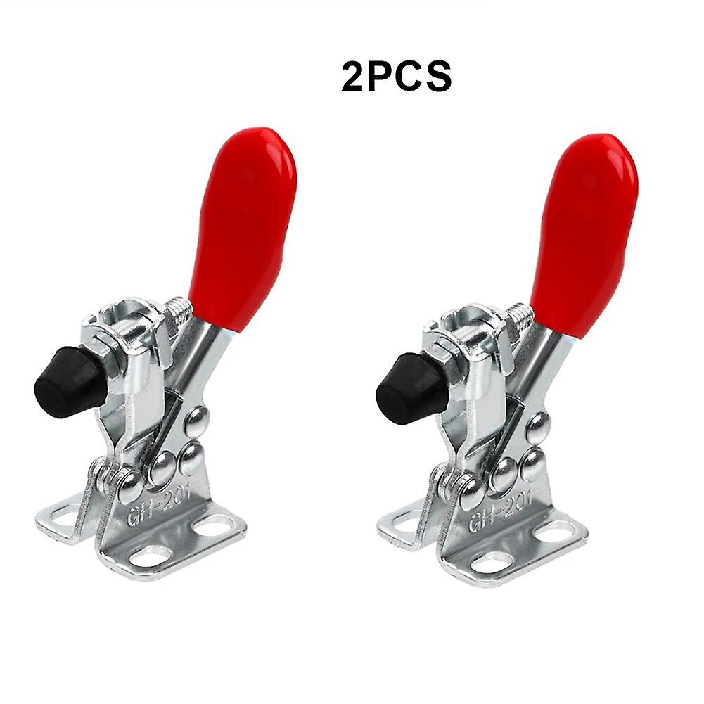 2pcs Strength Slide Press Clamp Set GH-201 Horizontal Toggle Clamp Clip Quick Release Toggle Clamps Hand Clamp Tool~14554
