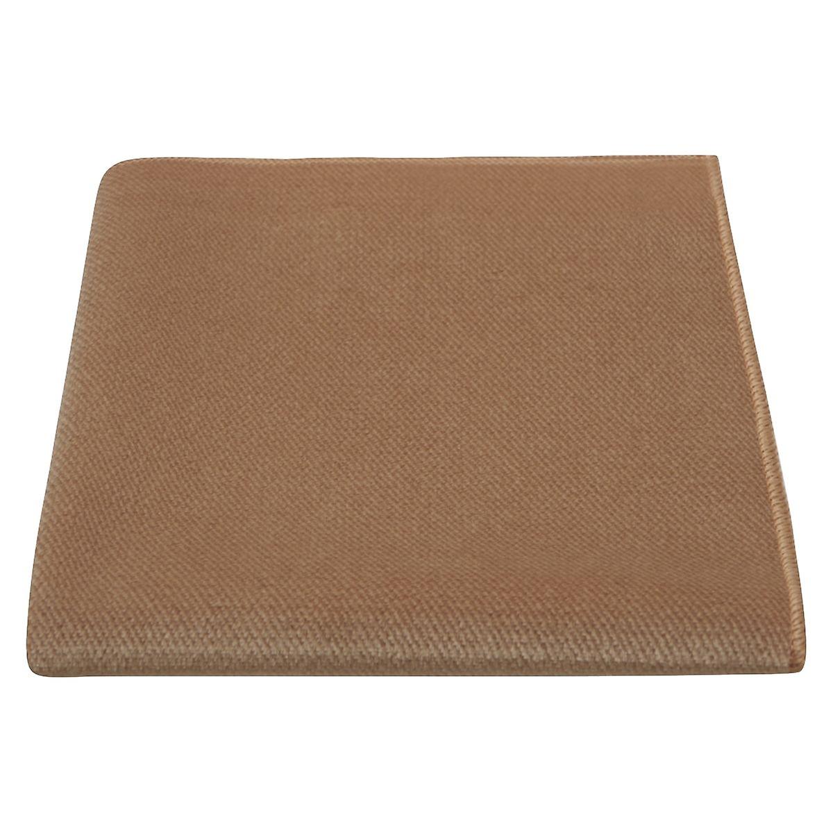 Fawn Brown Textured Velvet Pocket Square