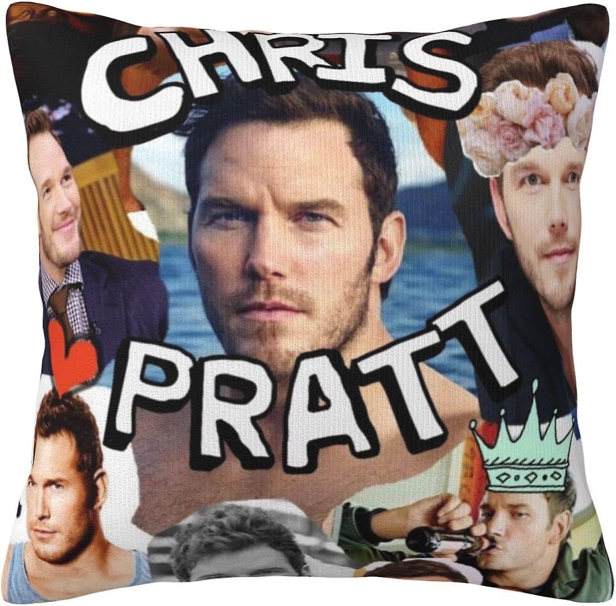 Chris Pratt Solid Decorative Square Throw Pillow,Velvet Soft Euro Decorative Square Throw Pillowcases Engagement Present -[A210]