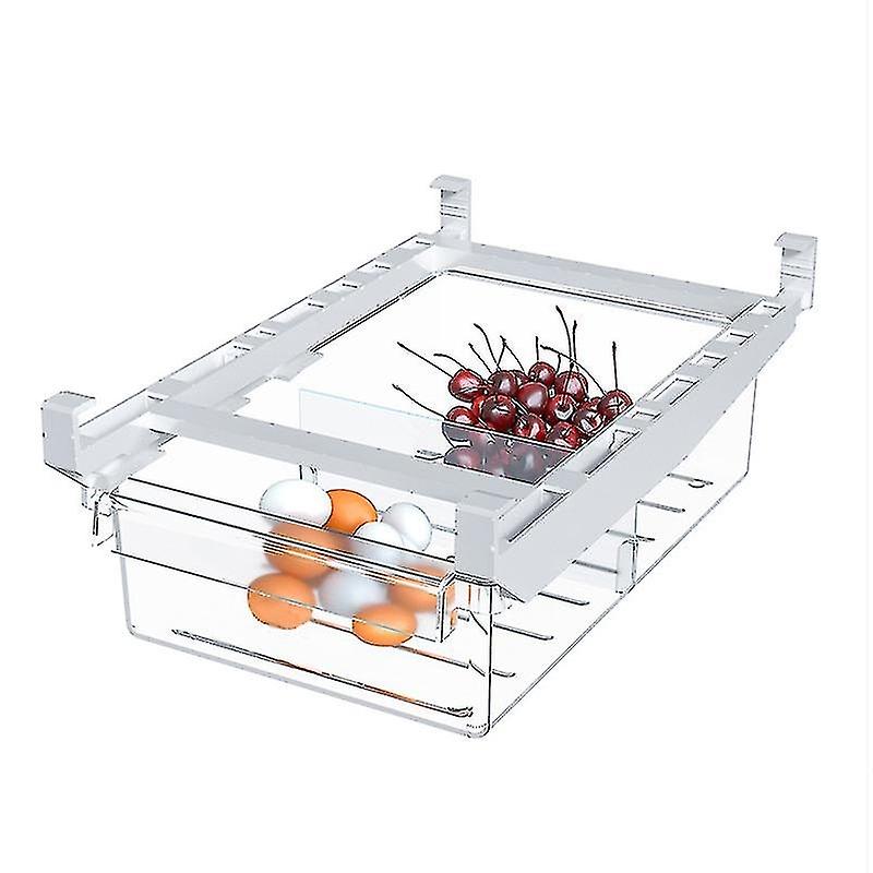 Refrigerator storage box with drawer