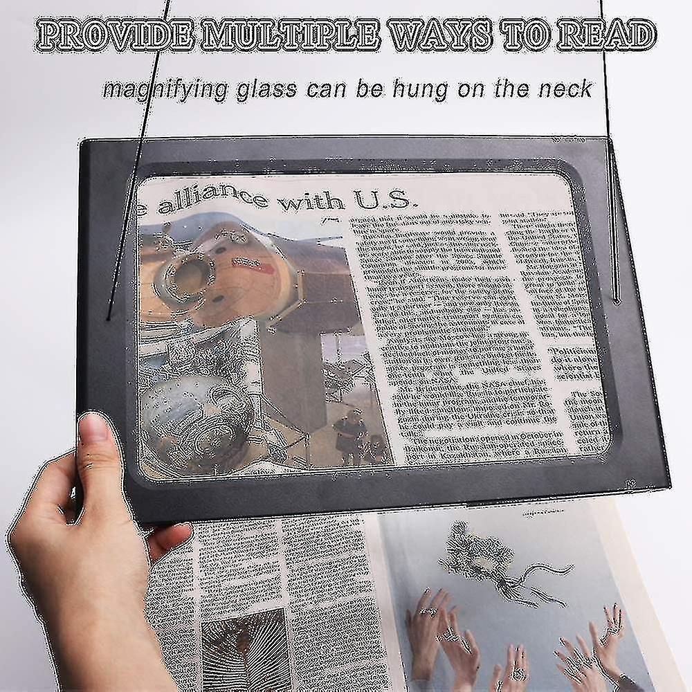 Reading magnifying glass, 3x reading magnifying glass, magnifying glass with LED light, reading aid 