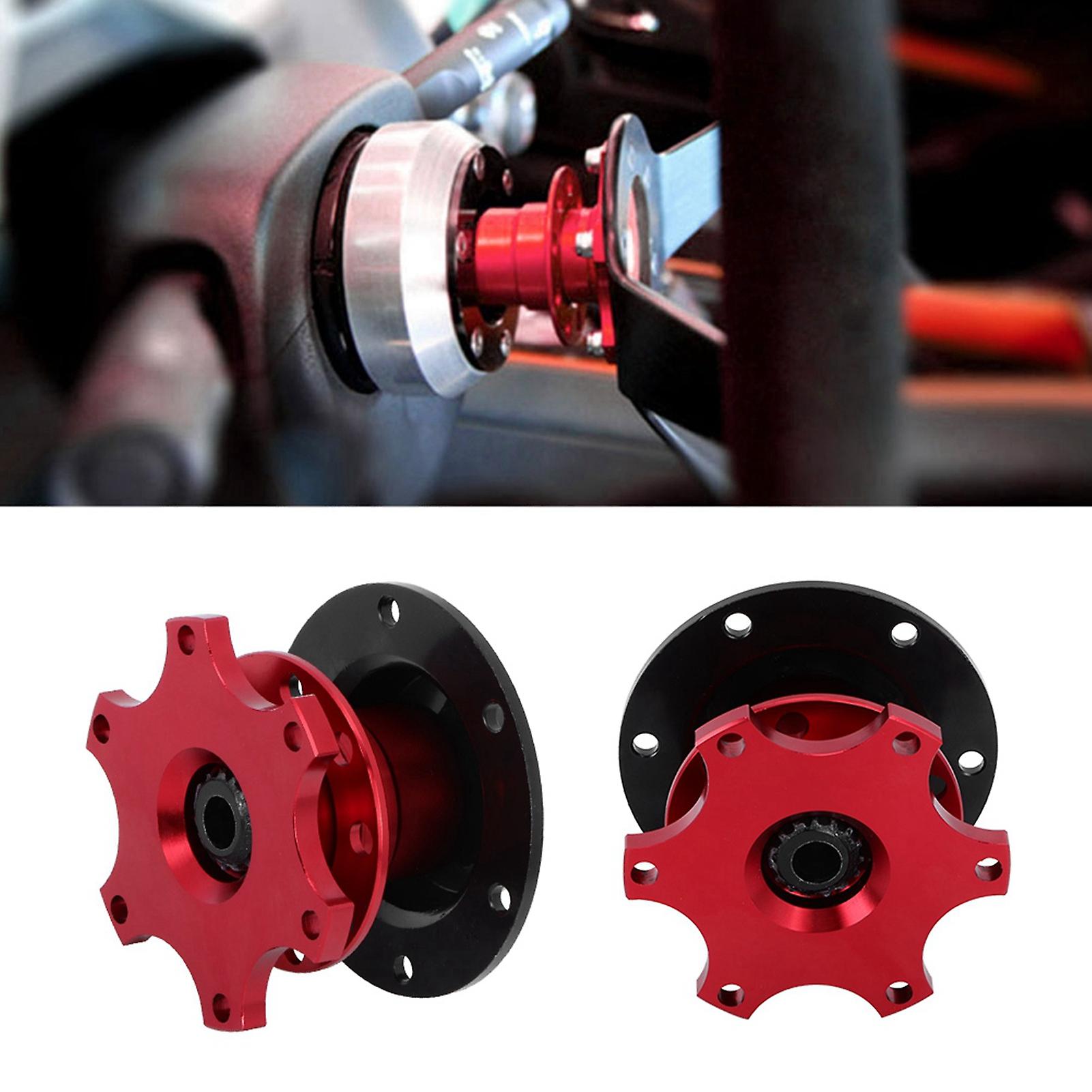 Universal 6 Hole Steering Wheel Hub Adapter Kit Quick Release Snap Off Boss Kit Auto Repair Tool