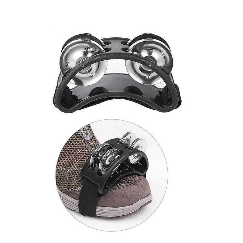 Foot Bell Foot Rattle Percussion(2pcs,black)