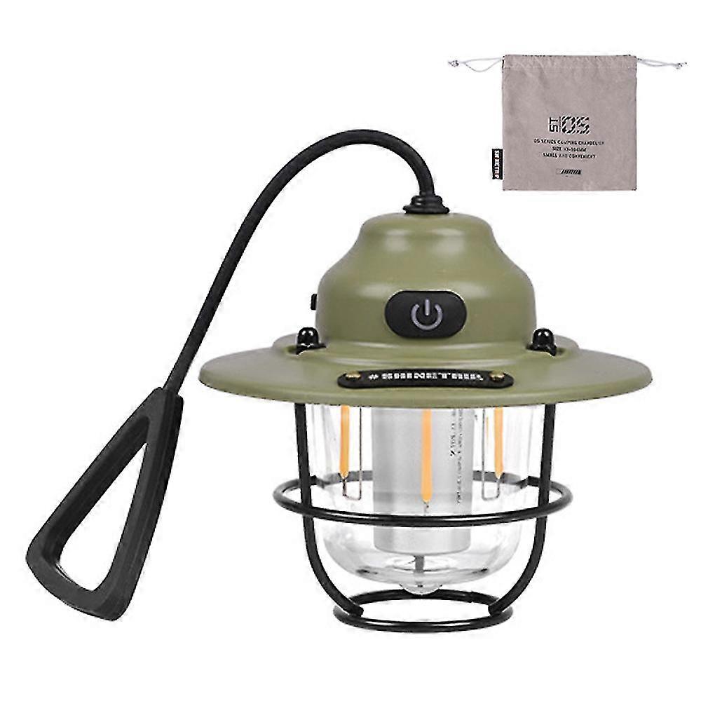 Cordless Camping Lamp Portable Hung Light Outdoor Retro Tent Light Home Atmospheres Lantern Multi-modes Usb Rechargeable Lamp
