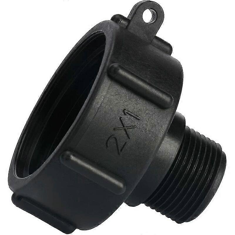 Ibc Tank Adapter Plastic Hose Tap Connector S60x6 Coarse To 1" Threaded Cap Water End Tap