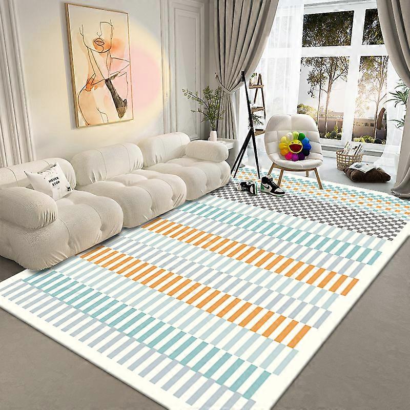 グリーングリッドスタイルの敷物モダンな抽象的な敷物リビングルームの寝室の敷物