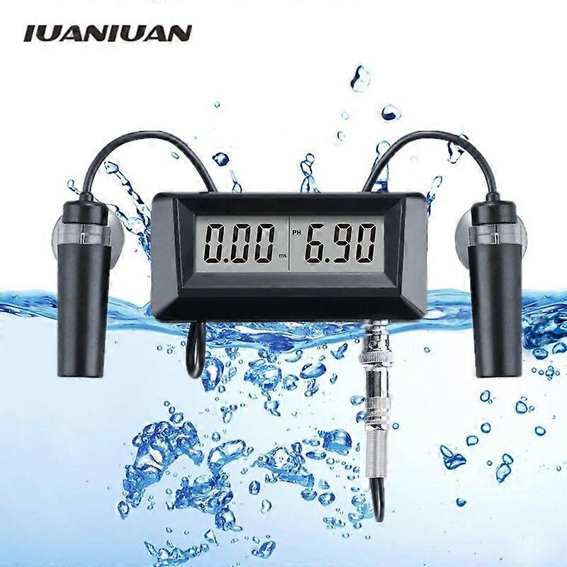 2 in 1 Water Monitor Portable Digital PH Meter 0.00-14.00 PH Tester with EC Conductivity Monito Meter 0-19.99ms/cm 30%off