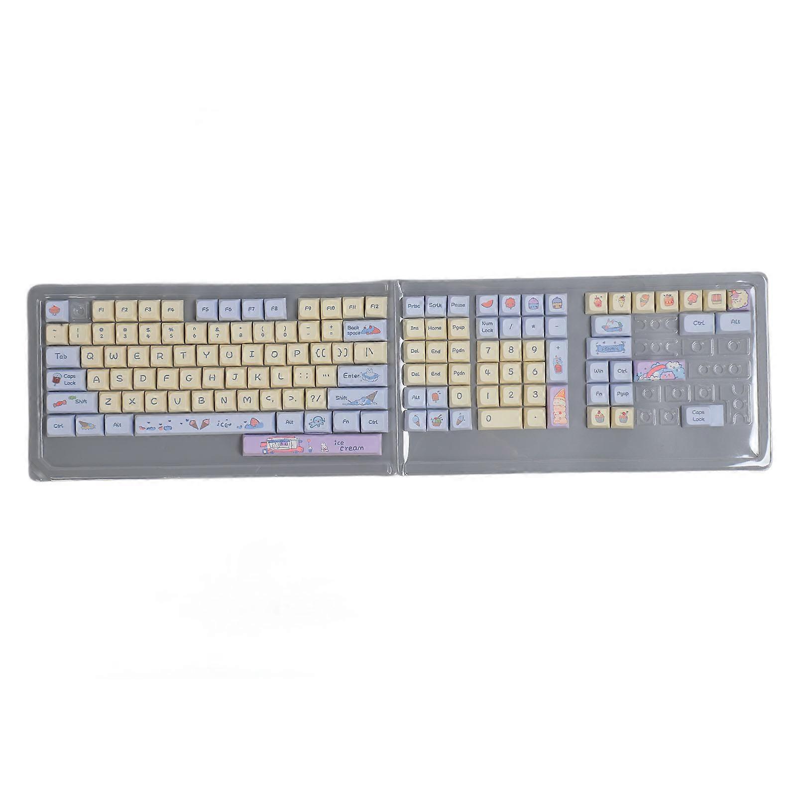 133 Keys Keycap Set PBT Heat Sublimation XDA Height Ergonomic Mechanical Keyboard Keycaps for 61 64 68 72 82 84 87 104 108