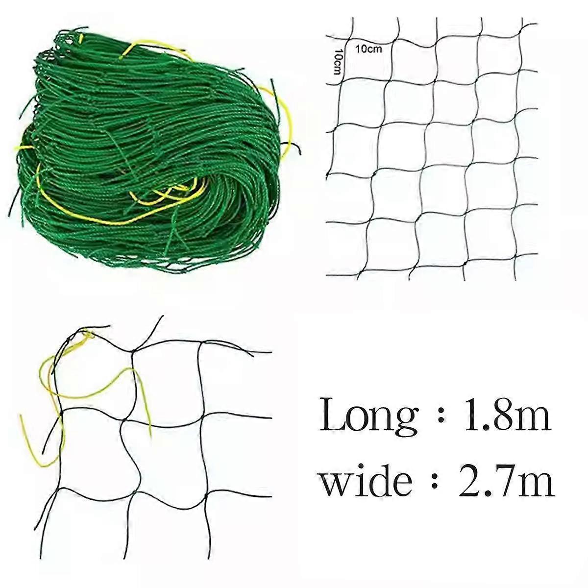 Garden Trellis Netting – 1.8m X 3.6m Nylon Mesh With 50 Plant Ties, 10x10cm Grid For Climbing Vegetables & Flowers-1176754